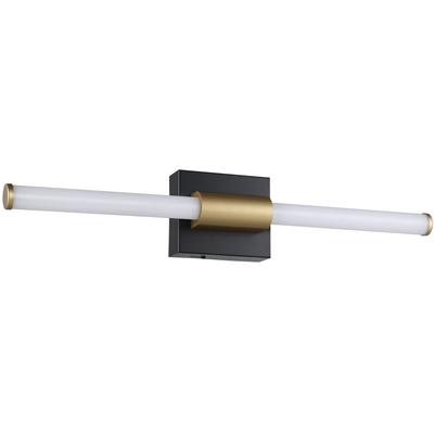 EGLO - Danika 1-Light LED Vanity Light - Matte Black/Gold - 206372A