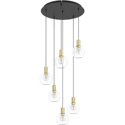 EGLO - Terque 6-Light LED Cascade Pendant - Black - 390279A