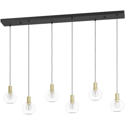 EGLO - Terque 6-Light LED Linear Pendant - Black - 390281A
