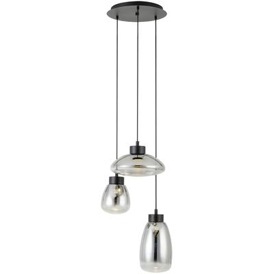EGLO - Sarnarra 3-Light Cascade Pendant - Black - 390299A