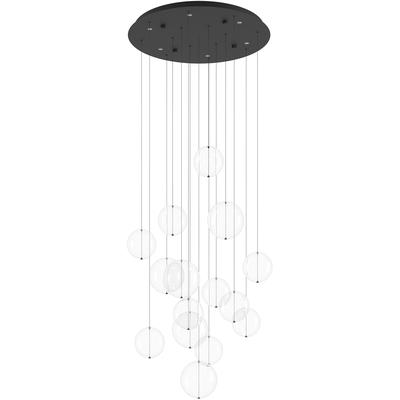 EGLO - Espardello 6-Light LED Cascade Pendant - Black - 390333A