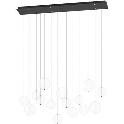 EGLO - Espardello 8-Light LED Linear Pendant - Black - 390334A