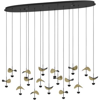 EGLO - Dracera 17-Light Linear Pendant - Black - 390343A