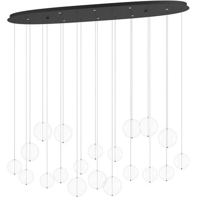 EGLO - Espardello 8-Light LED Oval Linear Pendant - Black - 390344A