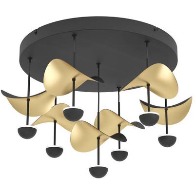 EGLO - Dracera 7-Light Integrated LED Ceiling Light - Black - 390411A