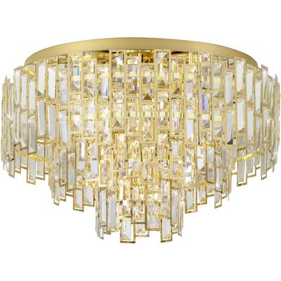 EGLO - Calmeilles 10-Light Ceiling Light - Brass Crystal Elements - 39611A