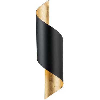 EGLO - Jabaloyas 1-Light Spiral Wall Light - Black/Gold Leaf - 39654A