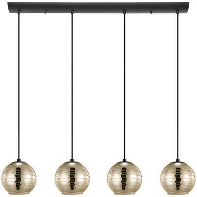EGLO - Lemorieta 4-Light Linear Pendant - Black - 39686A