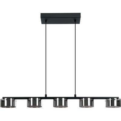 EGLO - Copillus 5-Light Integrated LED Linear Pendant - Black - 39875A