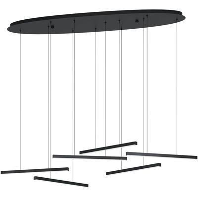 EGLO - Lindoza 6-Light LED Pendant - Black - 39915A