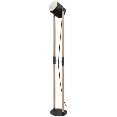 EGLO - Hornwood 1-Light Floor Lamp - Black/Wood - 43048A