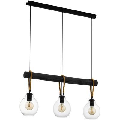 EGLO - Roding 3-Light Linear Pendant - Black - 43618A
