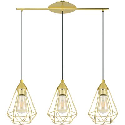 EGLO - Tarbes 3-Light Linear Pendant - Brushed Brass - 43682A