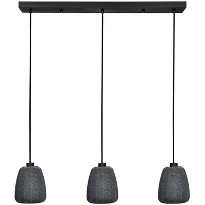 EGLO - Barlaston 3-Light Linear Pendant - Black - 43962A
