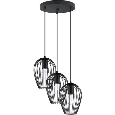 EGLO - Newtown 3-Light Cascade Pendant - Black - 49479A