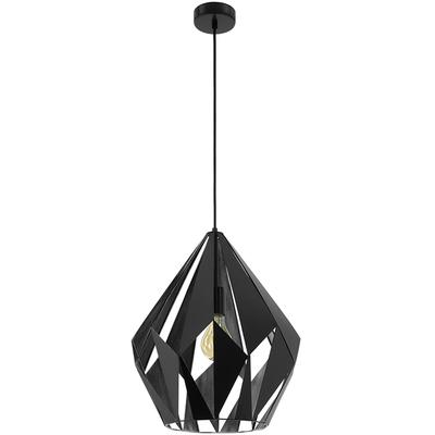 EGLO - Carlton 1 1-Light Pendant - Black - 49879A
