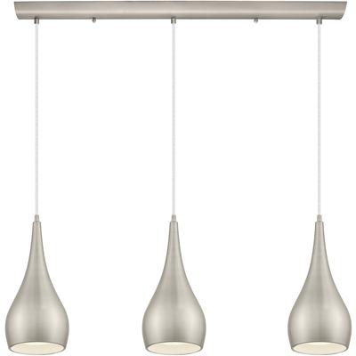 EGLO - Reale 3-Light Linear Pendant - Matte Nickel - 92077A