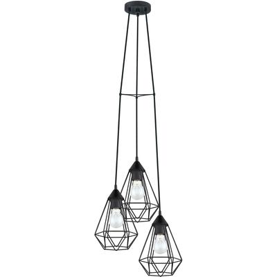 EGLO - Tarbes 3-Light Light Staircase Pendant - Black - 94191A