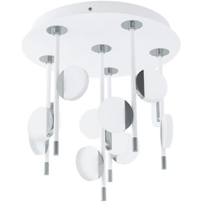EGLO - Olindra 12-Light LED Ceiling Light - White/Chrome - 96968A