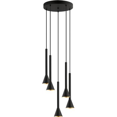 EGLO - Cortaderas 5-Light Staircase Pendant - Black - 97606A
