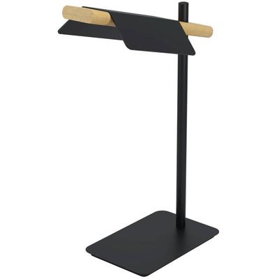 EGLO - Ermua 1-Light LED Table Lamp - Black/Wood - 98837A