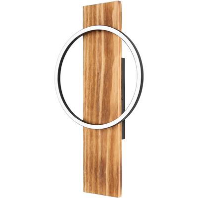 EGLO - Boyal 1-Light Integrated LED Wall Light - Brushed Pine Wood - 99353A