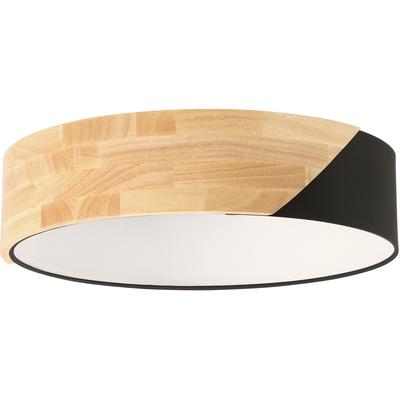EGLO - Grimaldino 2-Light Ceiling Light - Black/Wood - 99388A