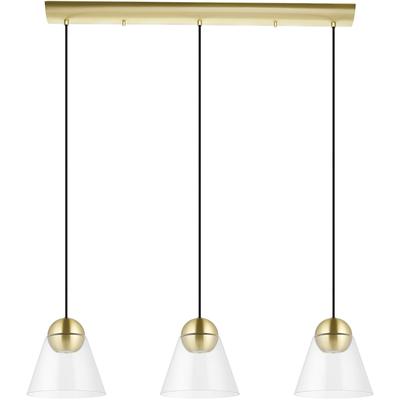 EGLO - Cerasella 3-Light Linear Pendant - Brushed Brass - 99629A