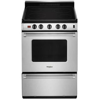 Whirlpool - 24-inch Freestanding Electric Range with Upswept SpillGuard™ Cooktop - WFE500M4HS