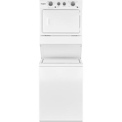 Whirlpool - 3.5 cu.ft Long Vent Gas Stacked Laundry Center 9 Wash cycles and Wrinkle Shield™ - WGTLV27HW