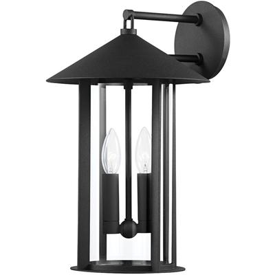 Troy Lighting - Long Beach 2-Light Exterior Wall Sconce - Textured Black - B1952-TBK