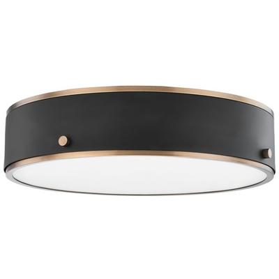 Troy Lighting - Eli 1-Light Large Flush Mount - C8316-PBR/SFB