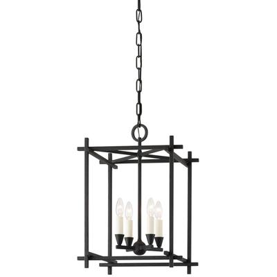 Troy Lighting - Huck 4-Light Medium Lantern - Black Iron - F1095-BI