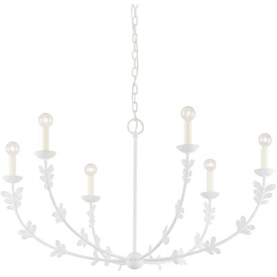 Troy Lighting - Florian 6-Light Large Chandelier - White Gesso - F4440-GSW