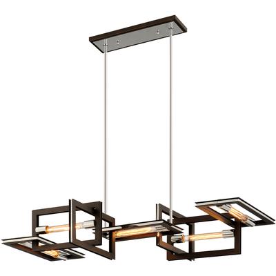 Troy Lighting - Enigma 5-Light Linear Pendant - F6185-TBZ/SS