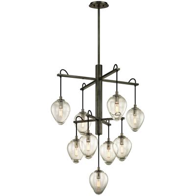 Troy Lighting - Brixton 9-Light Pendant - F6207-GRA/BCR