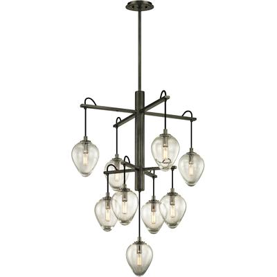 Troy Lighting - Brixton 9-Light Pendant - F6207-GRA/BCR