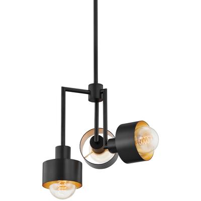 Troy Lighting - North 3-Light Pendant - F8716-SBK/GL