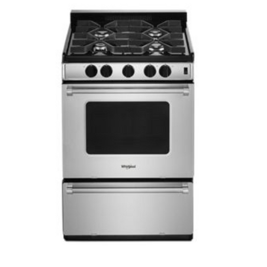 Whirlpool 24" Freestanding Gas Range with Sealed Burners, WFG500M4HS