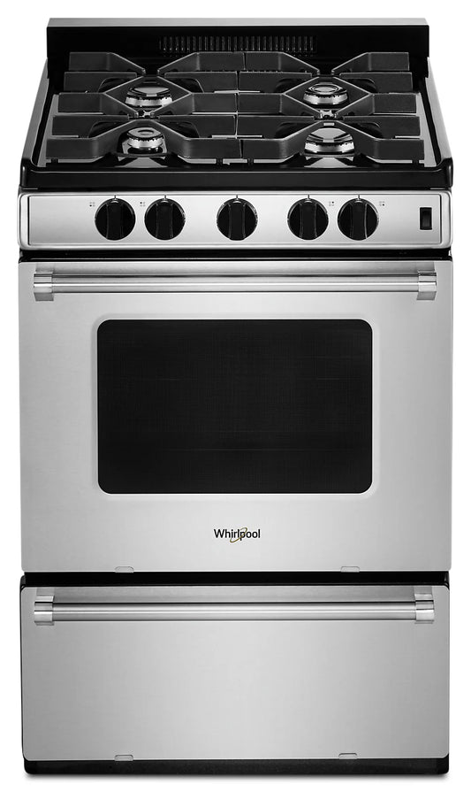 Whirlpool 24" Freestanding Gas Range with Sealed Burners, WFG500M4HS